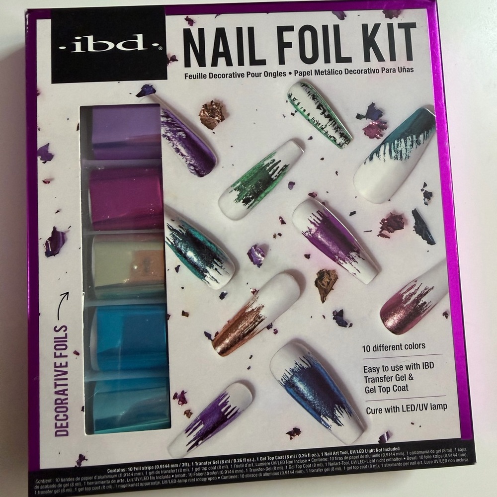 IBD Nail Foil Kit with 10 Colors